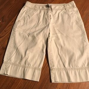 Cabi khaki Bermuda shorts